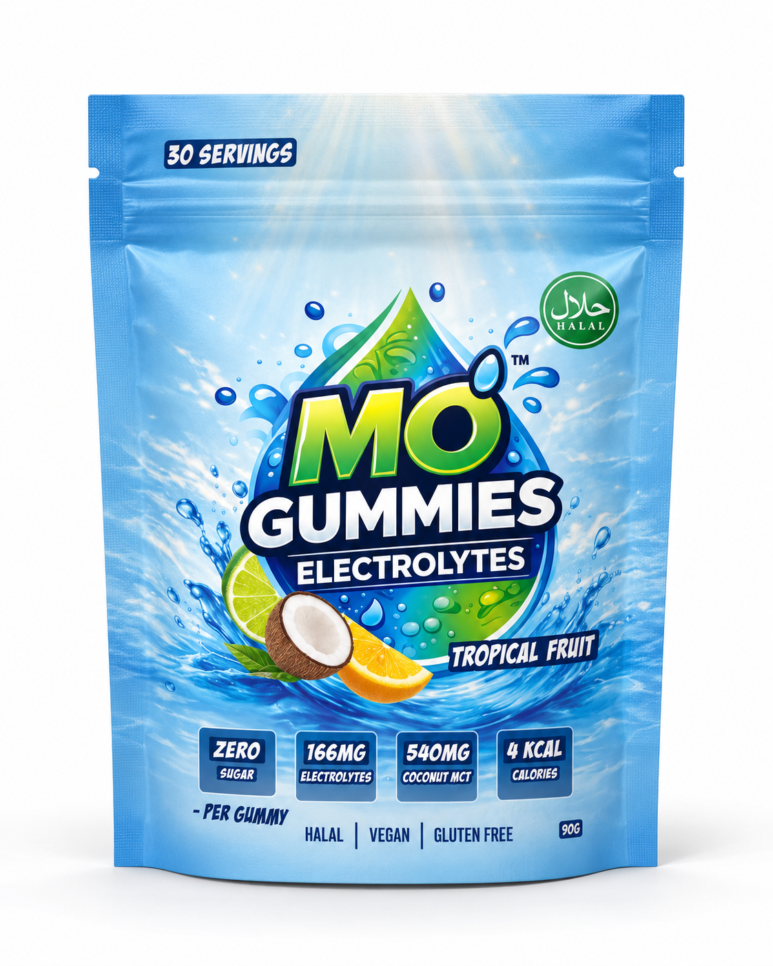 Mo’ Gummies Tropical Fruit electrolyte pouch